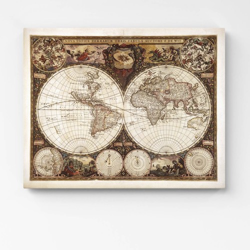 Quadro mappa del - , mondo