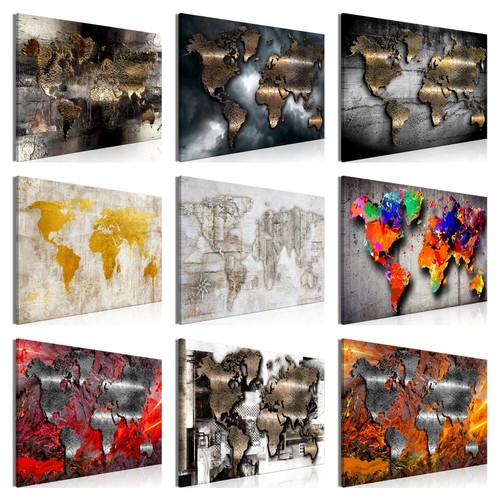 Mappa del mondo quadro tela - del,