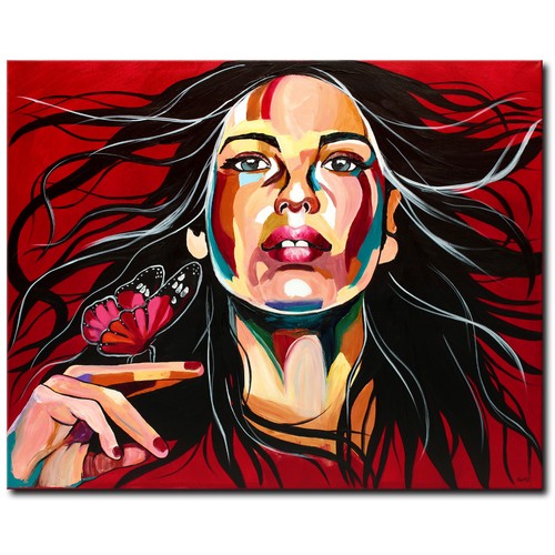 Quadro acrilico quadro donna