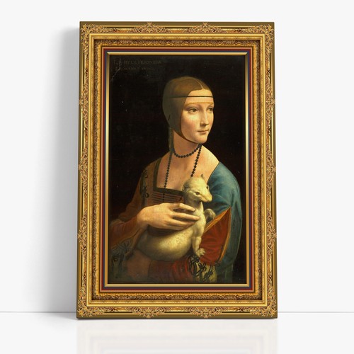 Quadro dama con ermellino - dama, l’ermellino