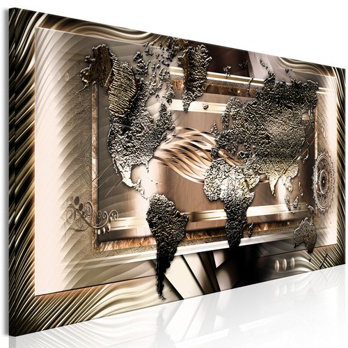 Mappa del mondo quadro tela - del,