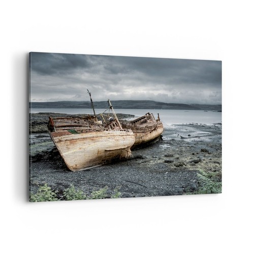 Quadro tela 100x70cm barca - tela,