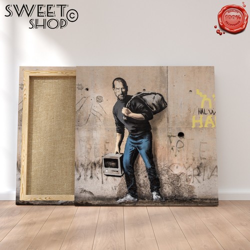 Quadro banksy steve job street - quadro,