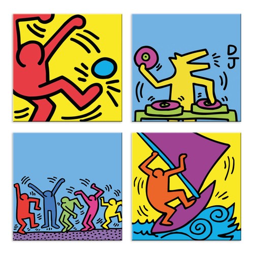 Quadri haring pezzi stampa - haring,